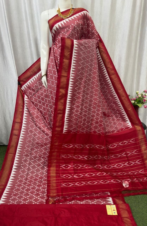 PASKILWS4D11XZCD13- light weight Ikat silk saree