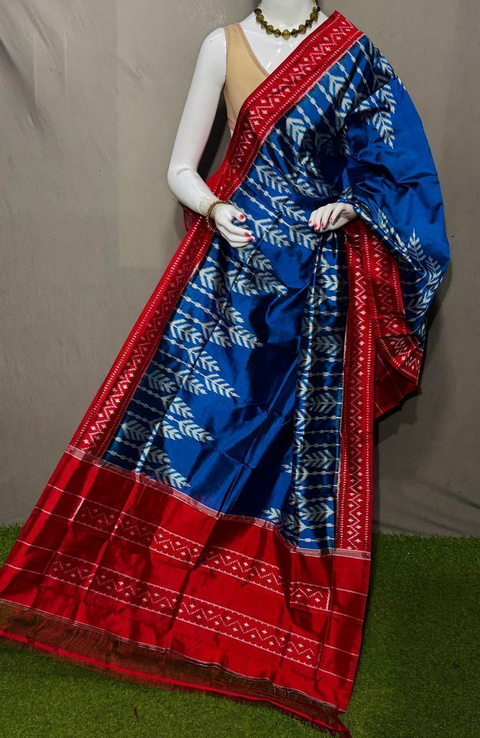 PSRGISDP4D17ZNCD32- Ikat silk dupatta