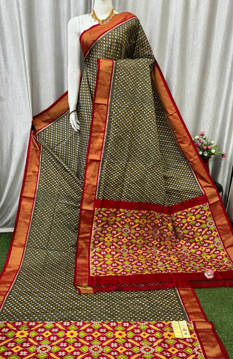 PASKIDSS4D02BEDD09- Ikat silk saree