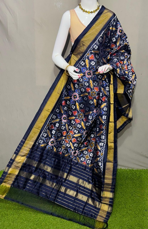 PSRGISDP4D17ZNCD27- Ikat silk dupatta