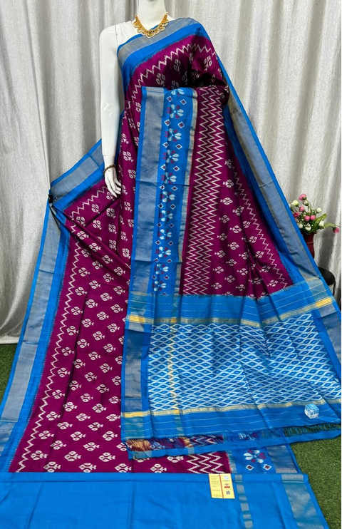 PASKIDSS4V23TECD07- Ikat silk saree