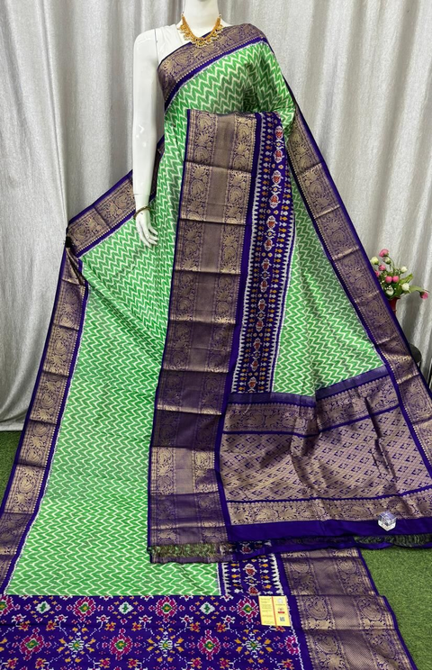 PASKKBRS4V05FSCD17- Kanchi border Ikat silk saree