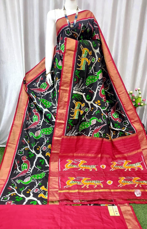 PASKIDSS4V04DBCC06- Ikat silk saree