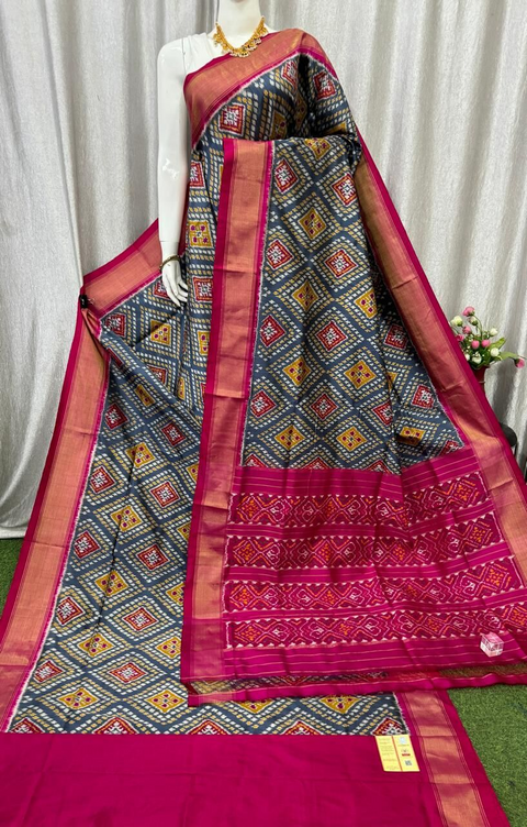 PASKIDSS4D02BEDD25- Ikat silk saree