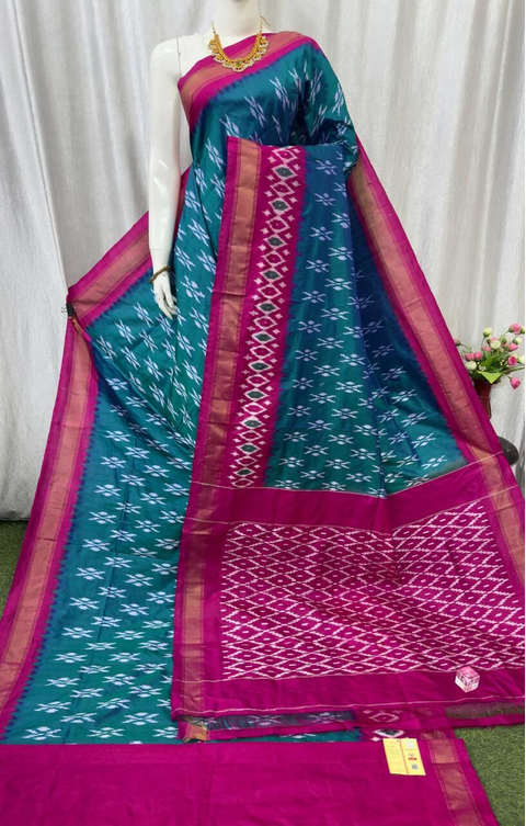 PASKILWS4V13XCDC05- light weight Ikat silk saree