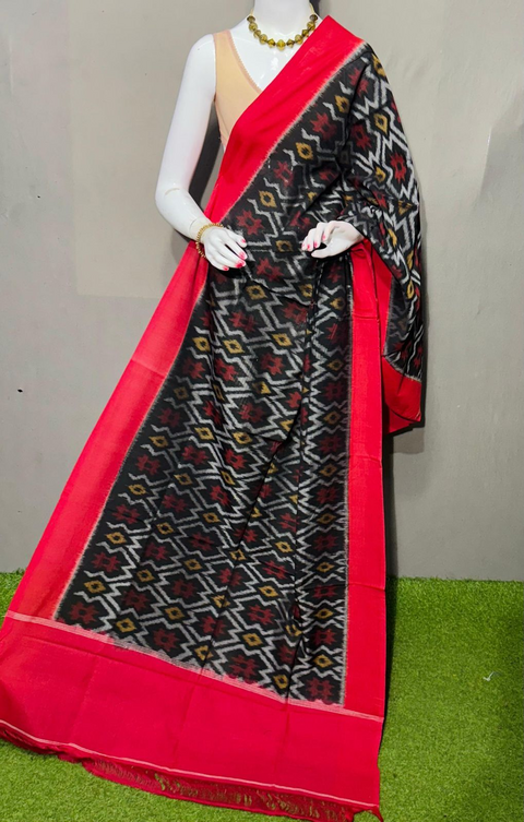 PSRGICDP4D18CBSD13- Ikat cotton dupatta