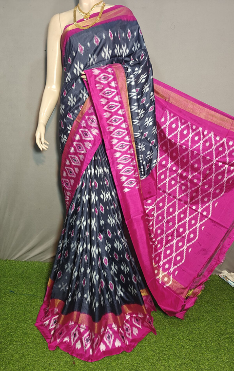 PGMRILWS4V30XDDC23- light weight Ikat silk saree