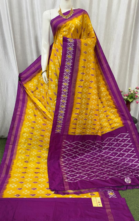 PASKILWS4V13XCDC10- light weight Ikat silk saree