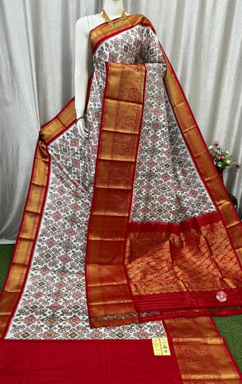 PASKKBRS4V05FSCD12- Kanchi border Ikat silk saree