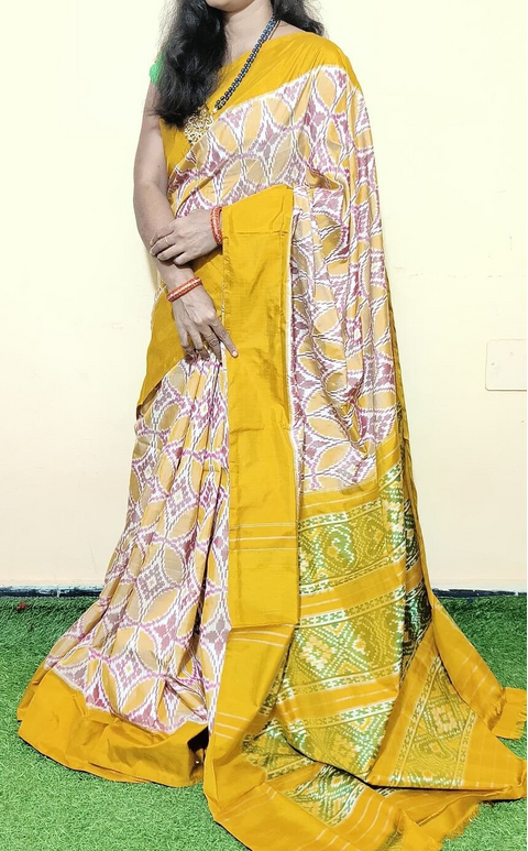 PGMRIDSS5J10NICD45- Ikat silk saree