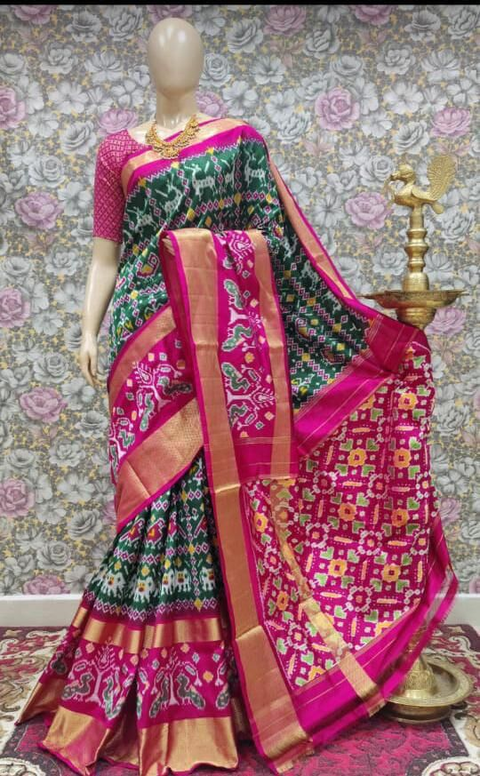 PGMRIDSS4O09BBDD22- Ikat silk saree