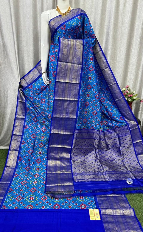 PASKKBRS4V05FSCD03- Kanchi border Ikat silk saree