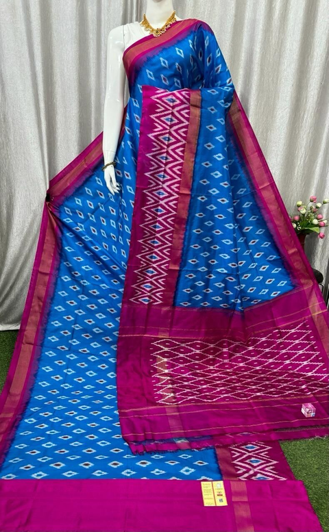 PASKILWS4V13XCDC32- light weight Ikat silk saree