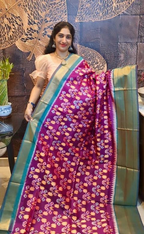 PSRGIDSS4G05BSCD32- Ikat silk saree