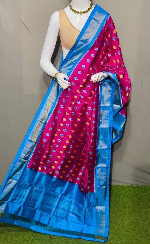 PSRGISDP4D17ZNCD22- Ikat silk dupatta