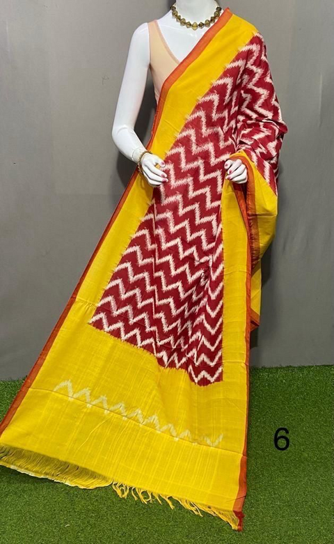 PSRGICDP4D18CBSD12- Ikat cotton dupatta