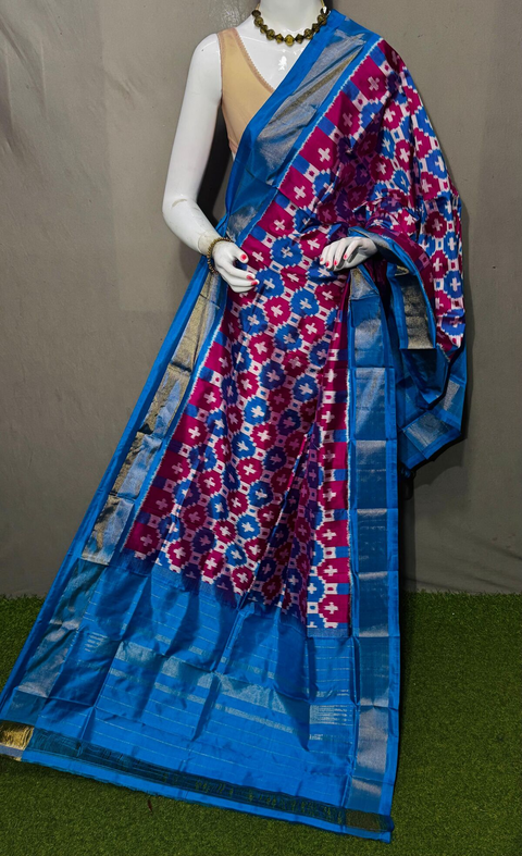 PSRGISDP4V12ZNDC27- Ikat silk dupatta