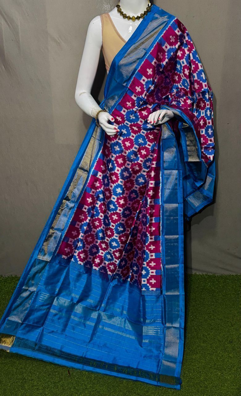 PSRGISDP4D17ZNCD36- Ikat silk dupatta