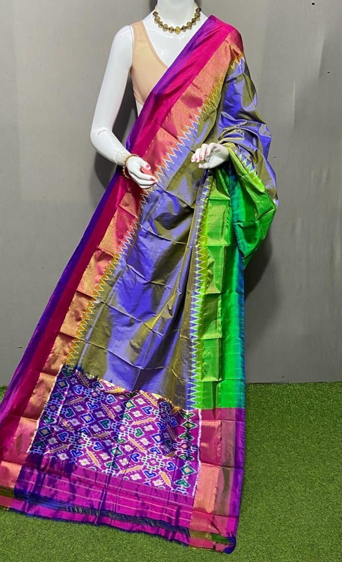 PSRGISDP4O10ZNDC37- Ikat silk dupatta