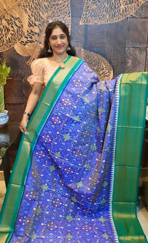 PSRGIDSS4G05BSCD25- Ikat silk saree