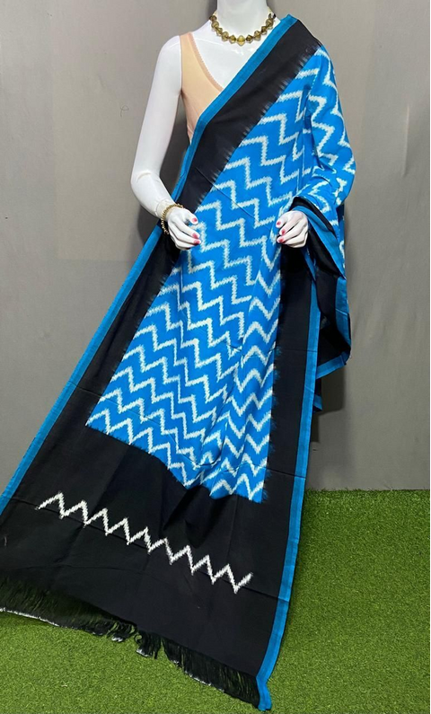 PSRGICDP4D18CBSD17- Ikat cotton dupatta