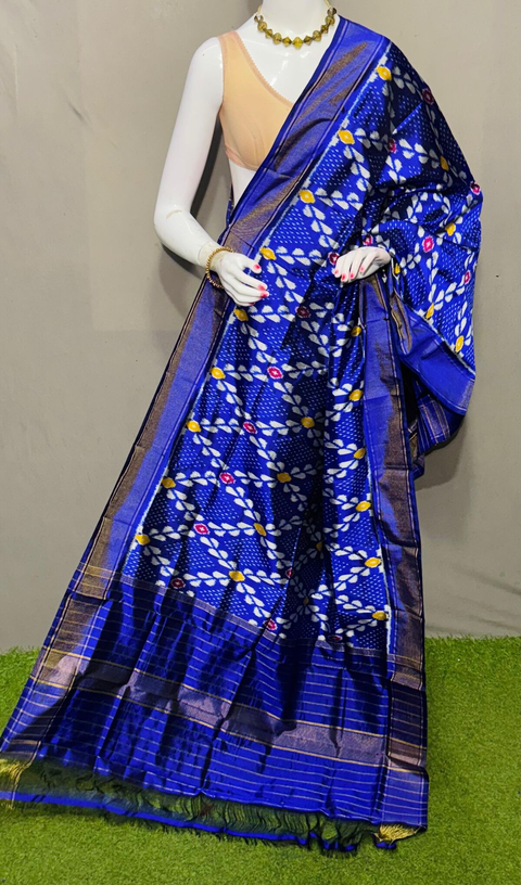 PSRGISDP4V12ZNDC08- Ikat silk dupatta