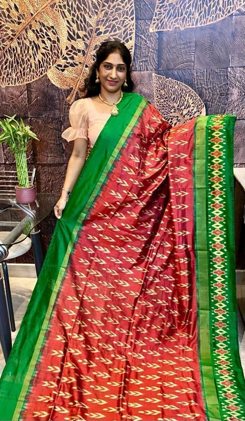 PSRGILWS4O15XCDC20- light weight Ikat silk saree