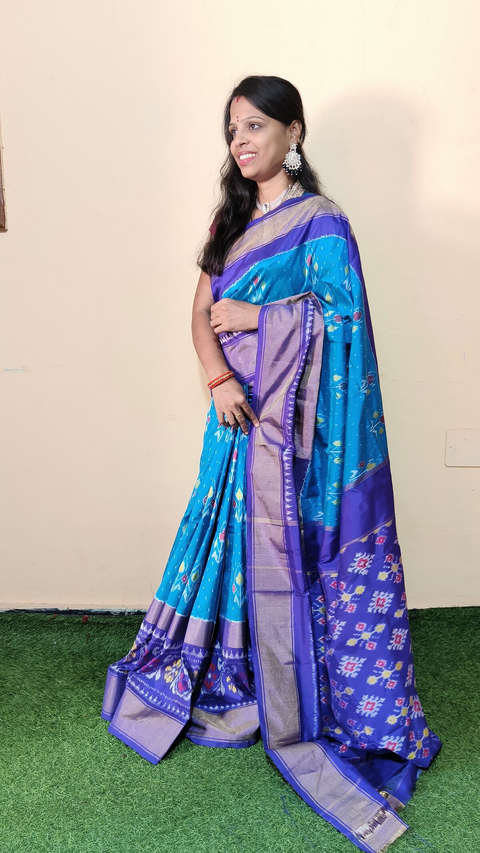 PGMRIDSS5J06TSCC02- Ikat silk saree