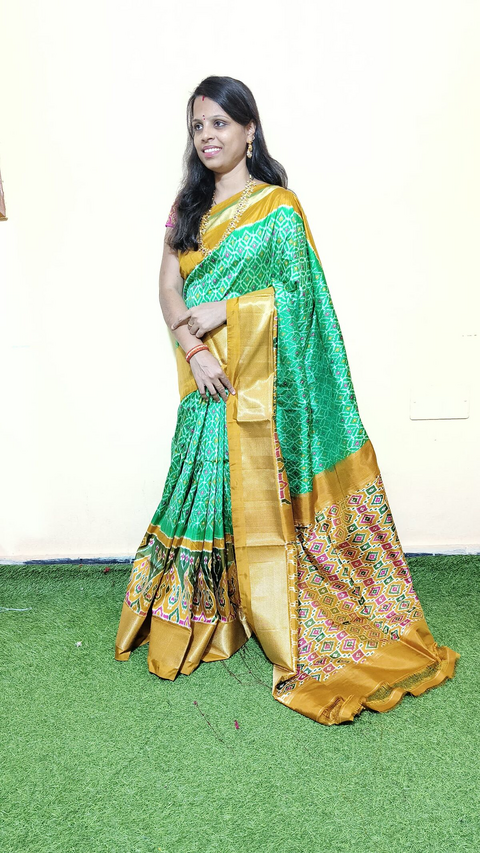 PGMRIDSS5J09BICC21- Ikat silk saree