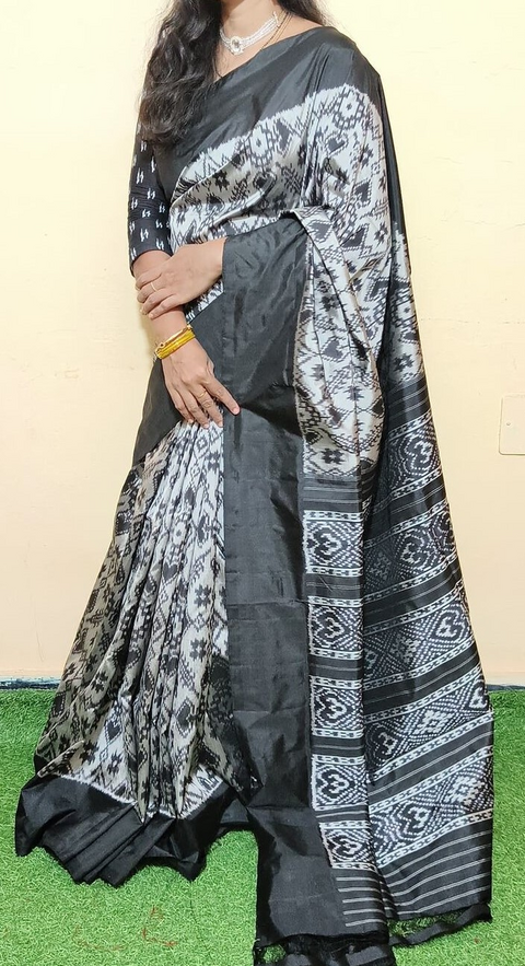 PGMRIDSS5J10NICD47- Ikat silk saree