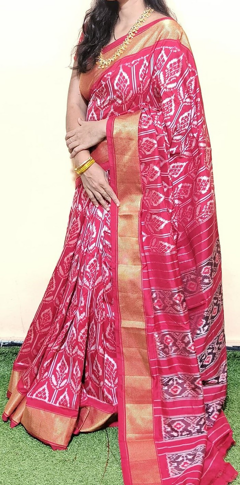 PGMRIDSS5J10NICD49- Ikat silk saree