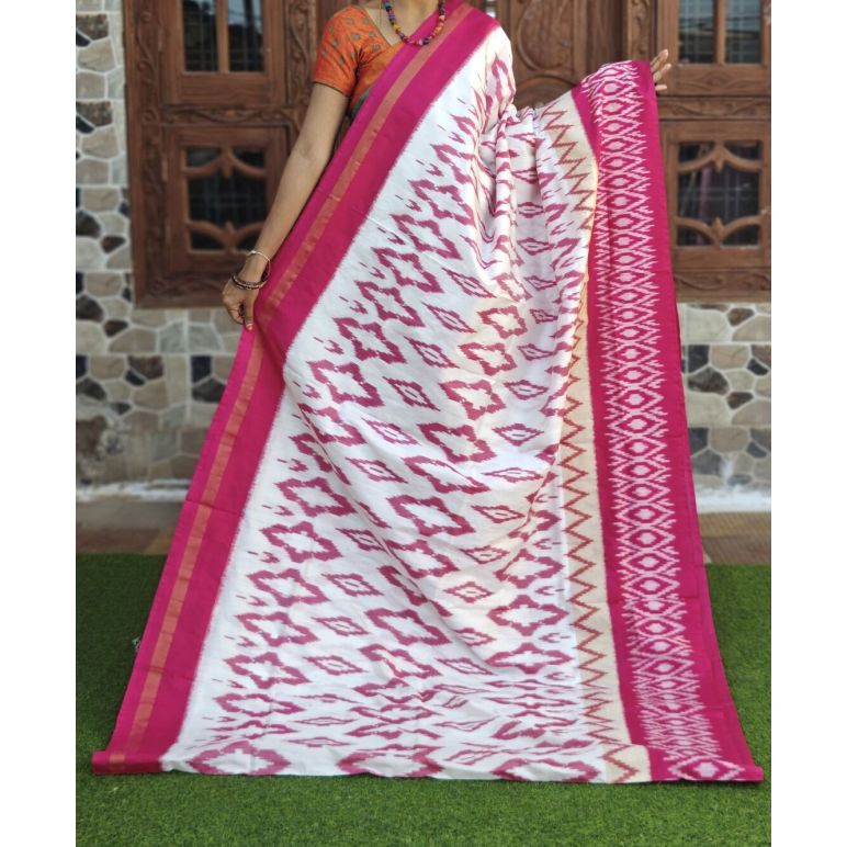 PGMRILWS5F14XEDC11- light weight Ikat silk saree