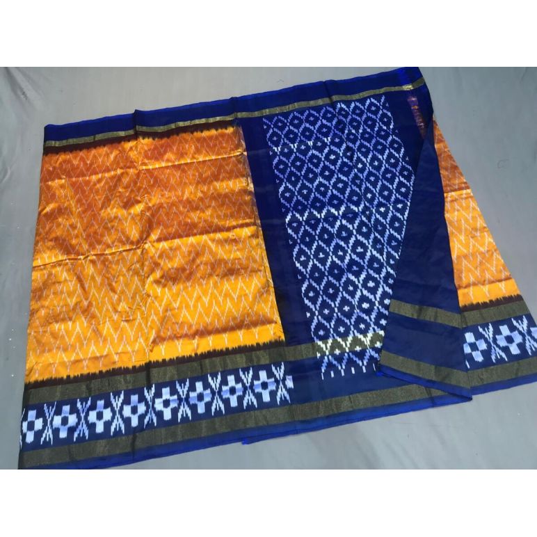 PGMRILWS5F14XEDC43- light weight Ikat silk saree