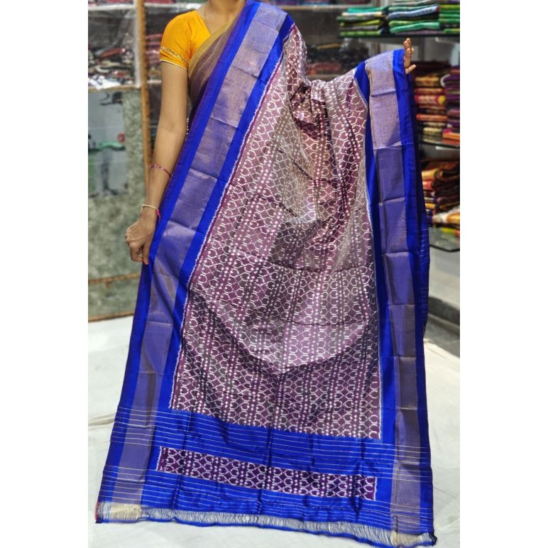 PGMRISDP5F15EDCD14- Ikat silk dupatta