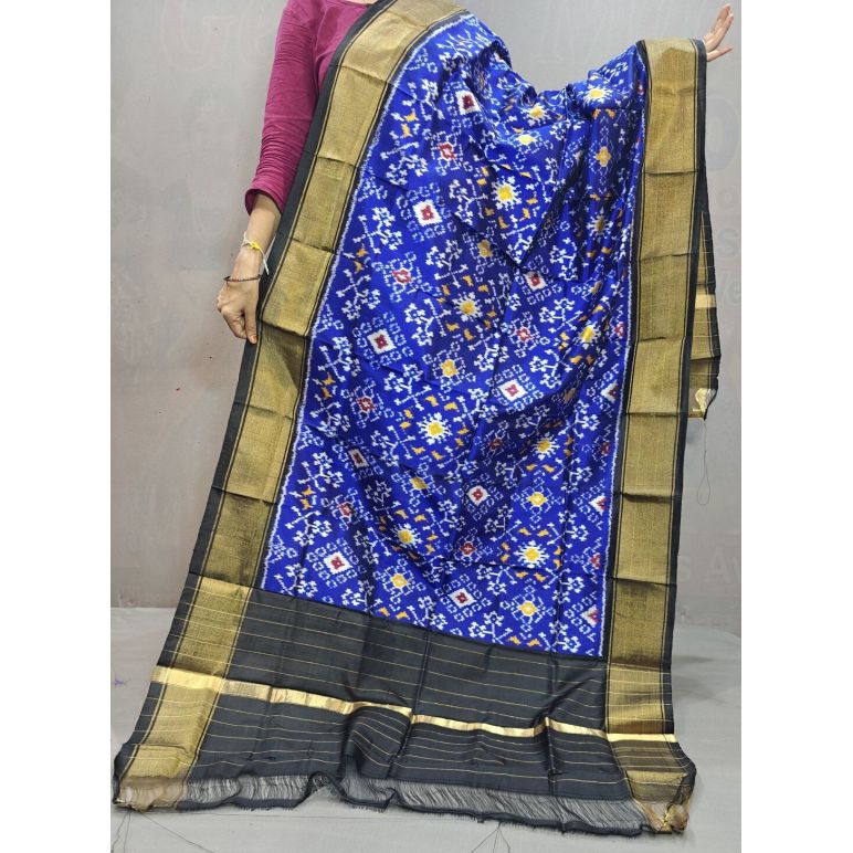 PGMRISDP5F15EDCD29- Ikat silk dupatta