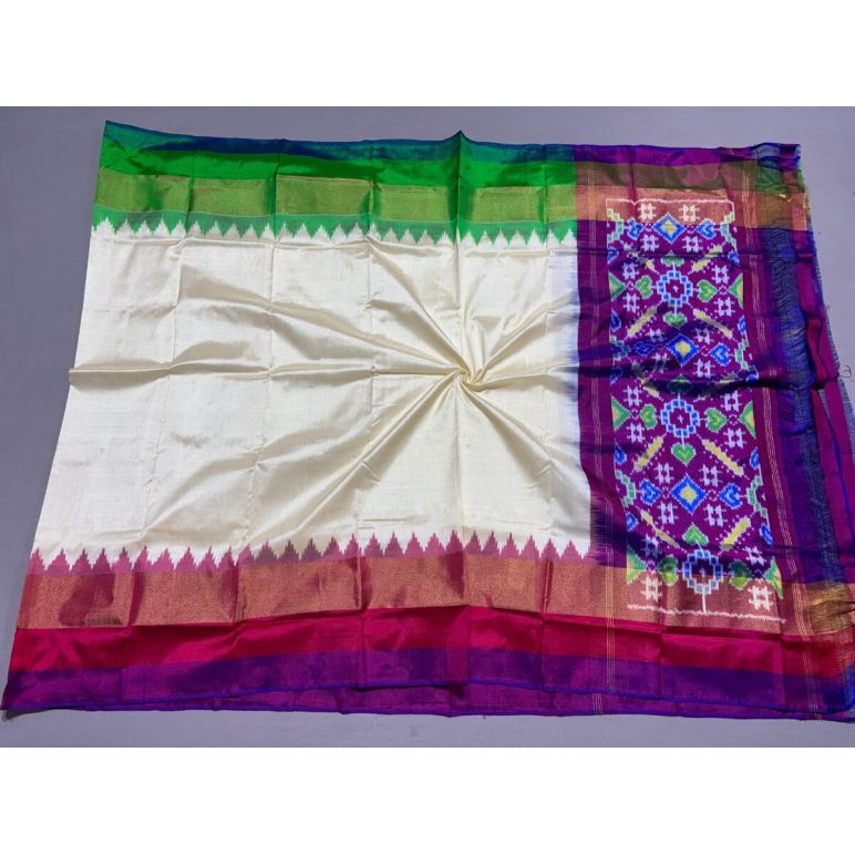 PSSIISDP5F15EDCC04- Ikat silk dupatta