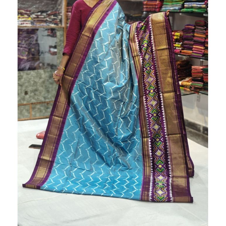 PGMRIDSS5F21BBCD14- Ikat silk saree