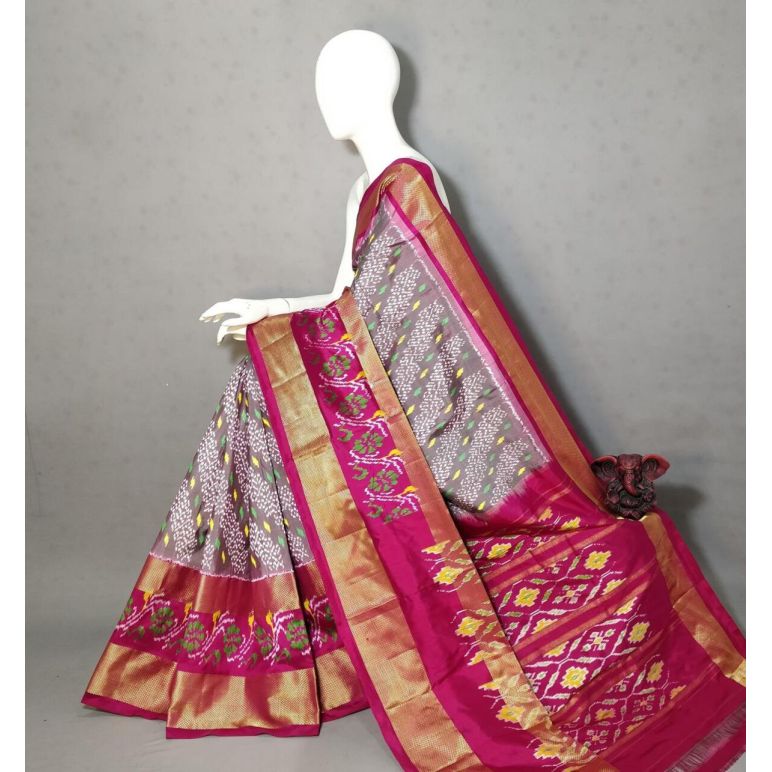 PGMRIDSS5F21BBCD19- Ikat silk saree