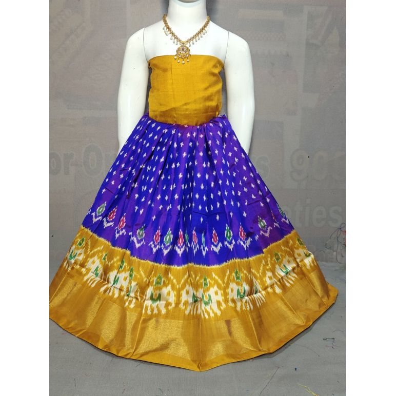 PGMRZSLG5F18IBDC29- Zero Size Ikat Silk Lehenga