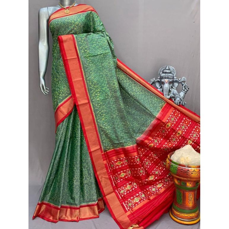 PSNTIDSS5F21NDCD07- Ikat silk saree