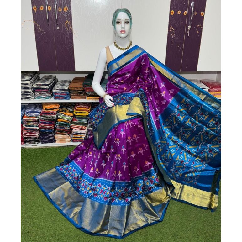 PSRGIDSS5F21BBCC27- Ikat silk saree