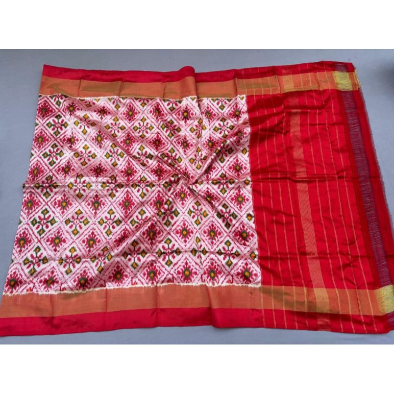 PSSIISDP5F223ECCD25- Ikat silk dupatta