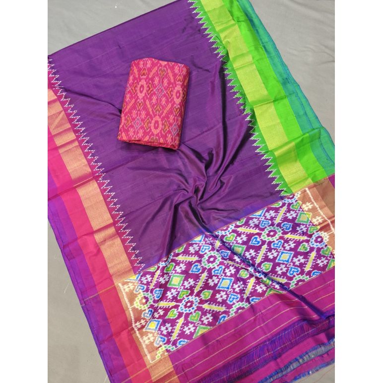 PGMRSDST5F26FSCD09- Ikat Silk dupatta with Ikat sico top