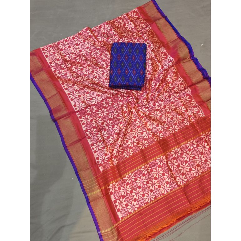 PGMRSDST5F26FSCD25- Ikat Silk dupatta with Ikat sico top