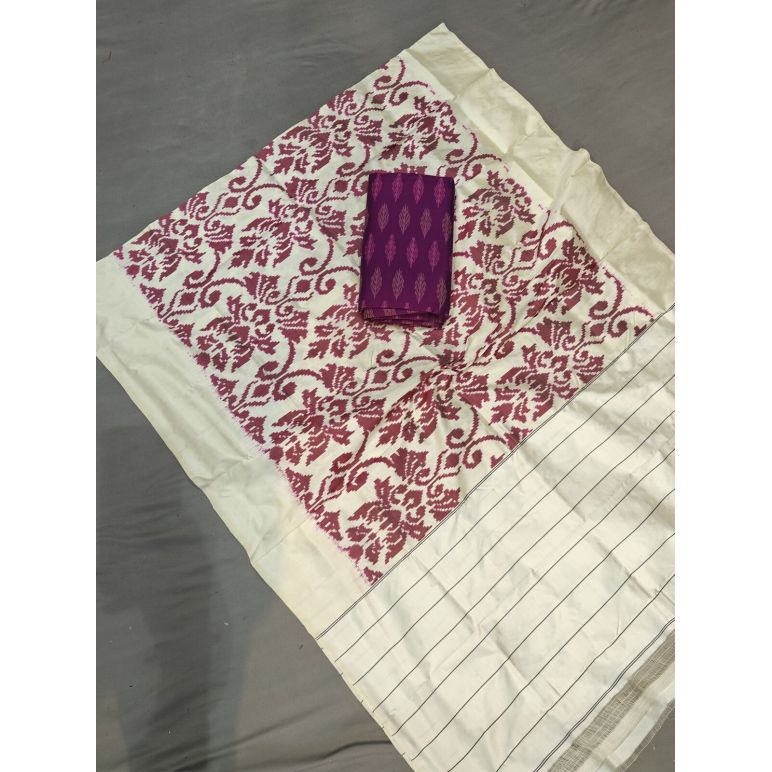 PGMRSDST5F26FSCD57- Ikat Silk dupatta with Ikat sico top