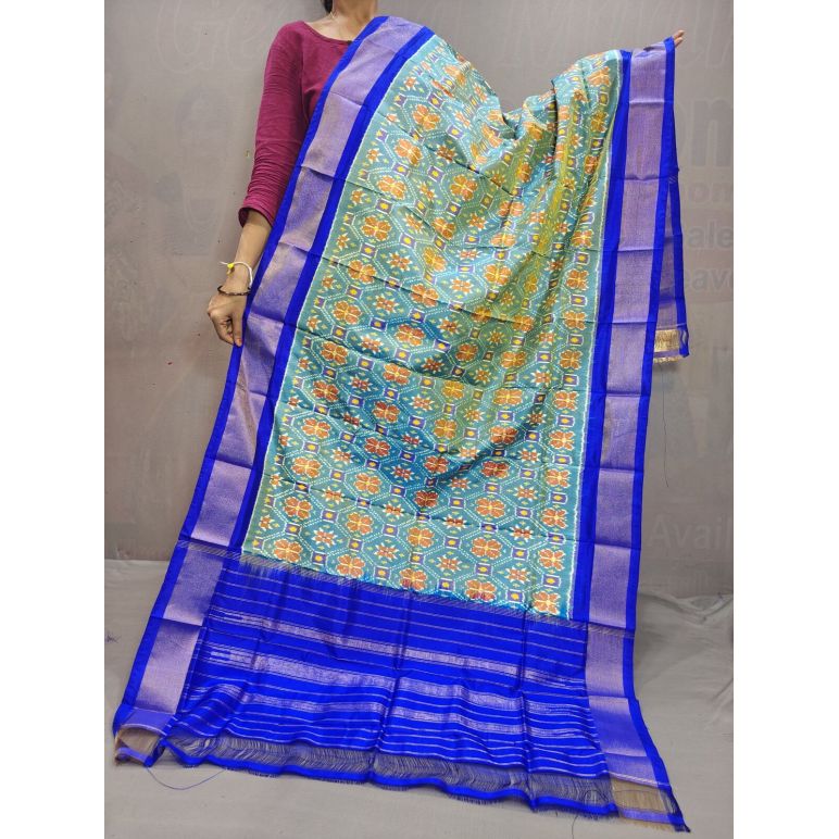 PGMRISDP5M04ECCD08- Ikat silk dupatta