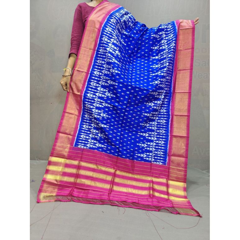 PGMRISDP5M04ECCD18- Ikat silk dupatta