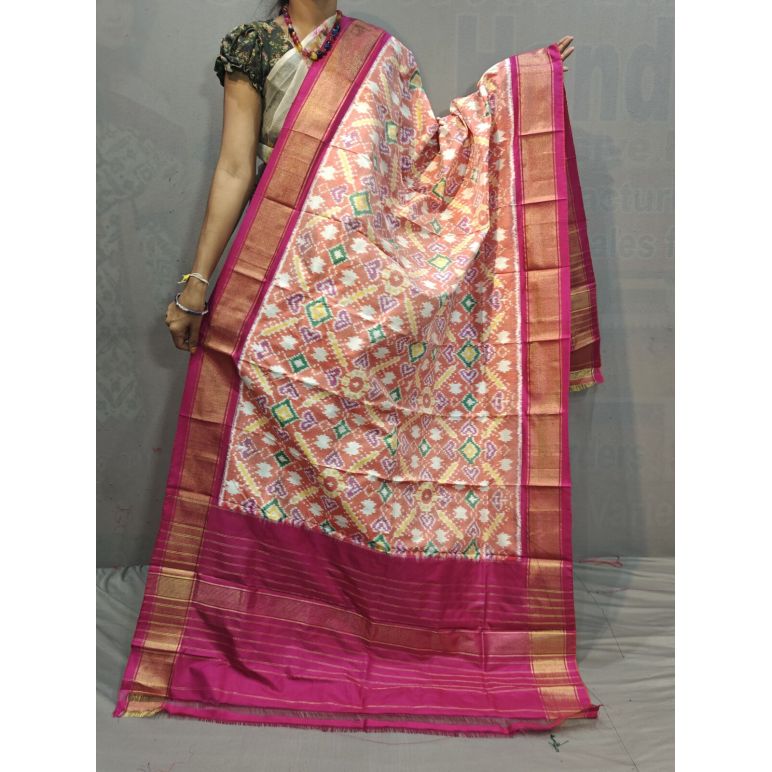 PGMRISDP5M04ECCD61- Ikat silk dupatta