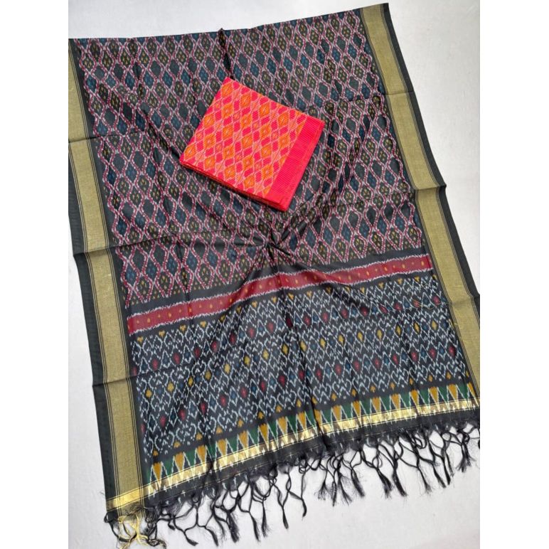 PSSISCDT5M07EFDC16- Ikat Sico dupatta with Ikat sico top