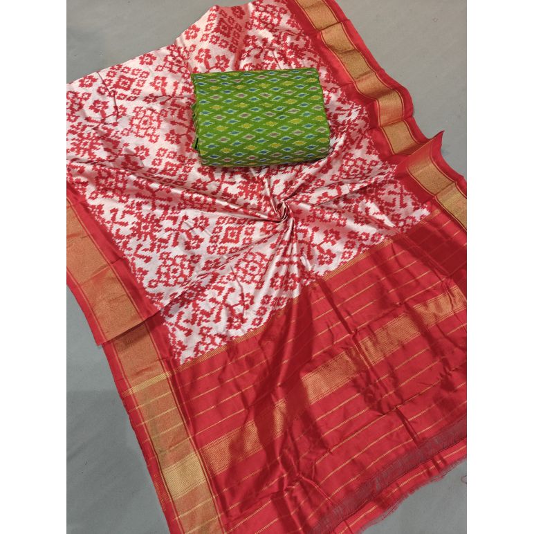 PGMRSDST5F12FSDC17- Ikat Silk dupatta with Ikat sico top